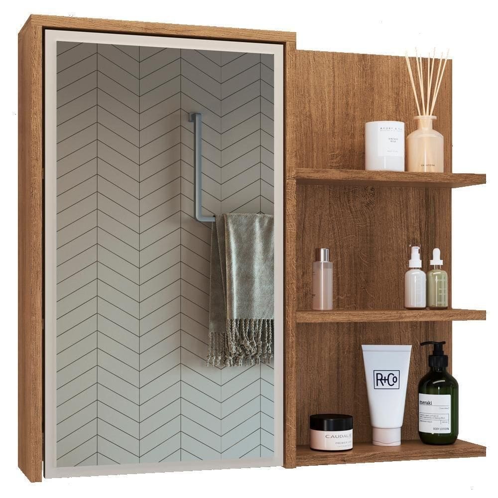 Armário Espelheira 70 Cm 1 Porta 3 Nichos Es2001 Mell Arenas Faem Mell Arenas