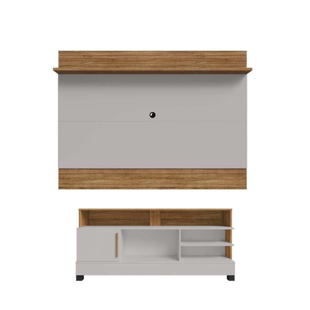 Jogo Painel e Rack Toussaint Naturalle Off White