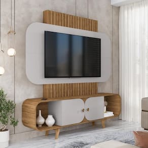 Home Para Tv 75 Polegadas Riacho Cinamomo Off-white