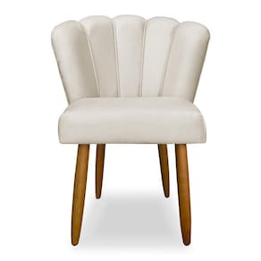 Cadeira De Jantar Flor Confortável Reforçada Balaqui Decor Bege