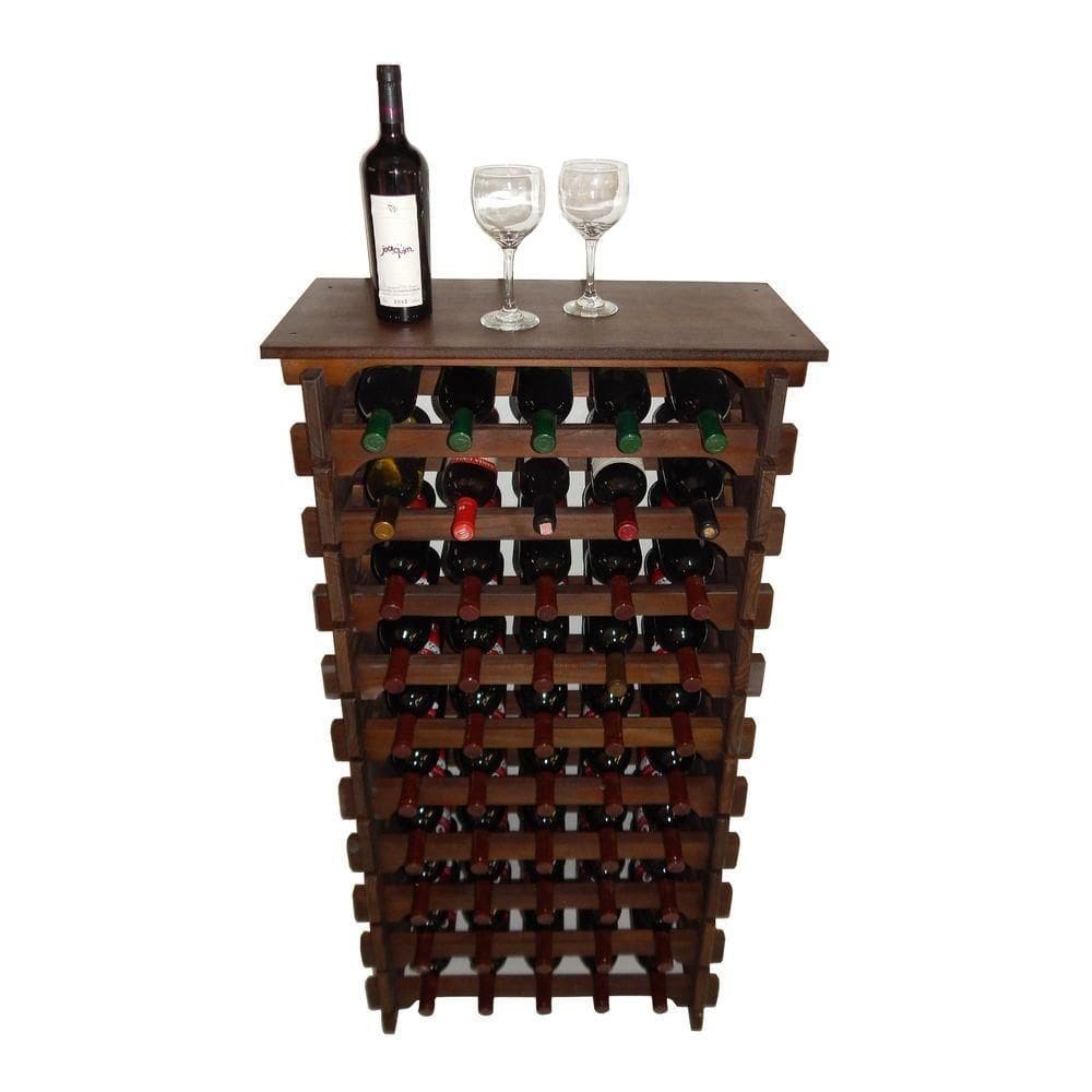 Adega Vinho Madeira 70 Garrafas Cor Imbuia C05 Cevey Adegas E Artesanatos