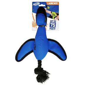 Toy Nerf Dog Large Nylon Launching Duck Blue para cães