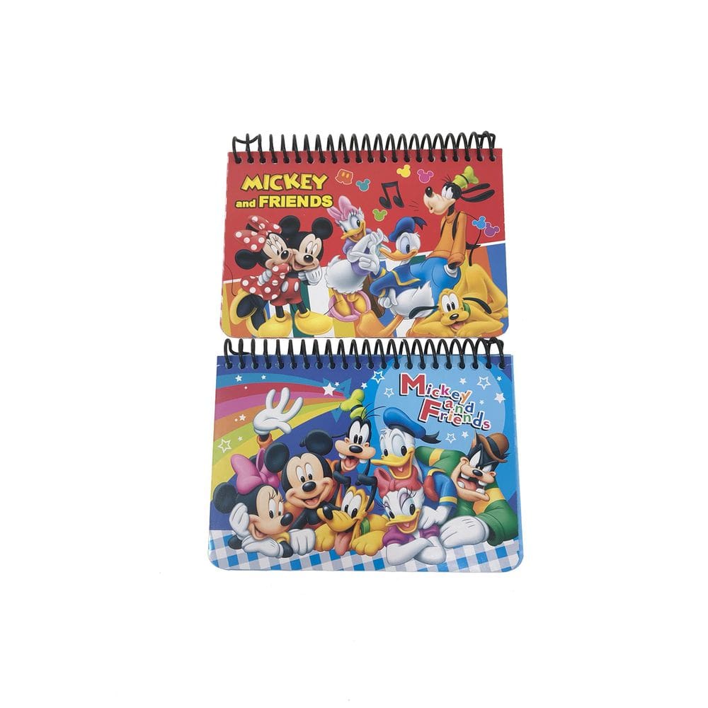 Livro de autógrafos Disney Mickey & Friends, 2 unidades (vermelho, azul)