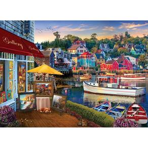 Quebra-cabeça Cobble Hill Harbor Gallery 1000 peças com pôster