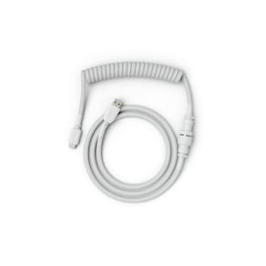 Cabo de teclado enrolado Glorious Artisan Braided USB-C branco