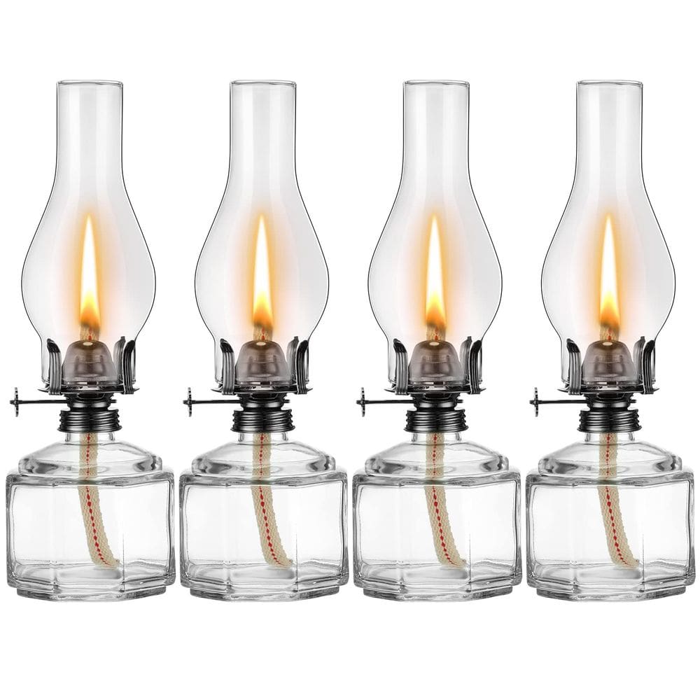 Lâmpada a óleo Yahenda Chamber Vintage Glass Kerosene 240mL x4
