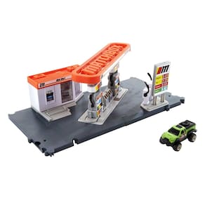 Posto de combustível Playset Matchbox Toy Cars Action Drivers com caminhão