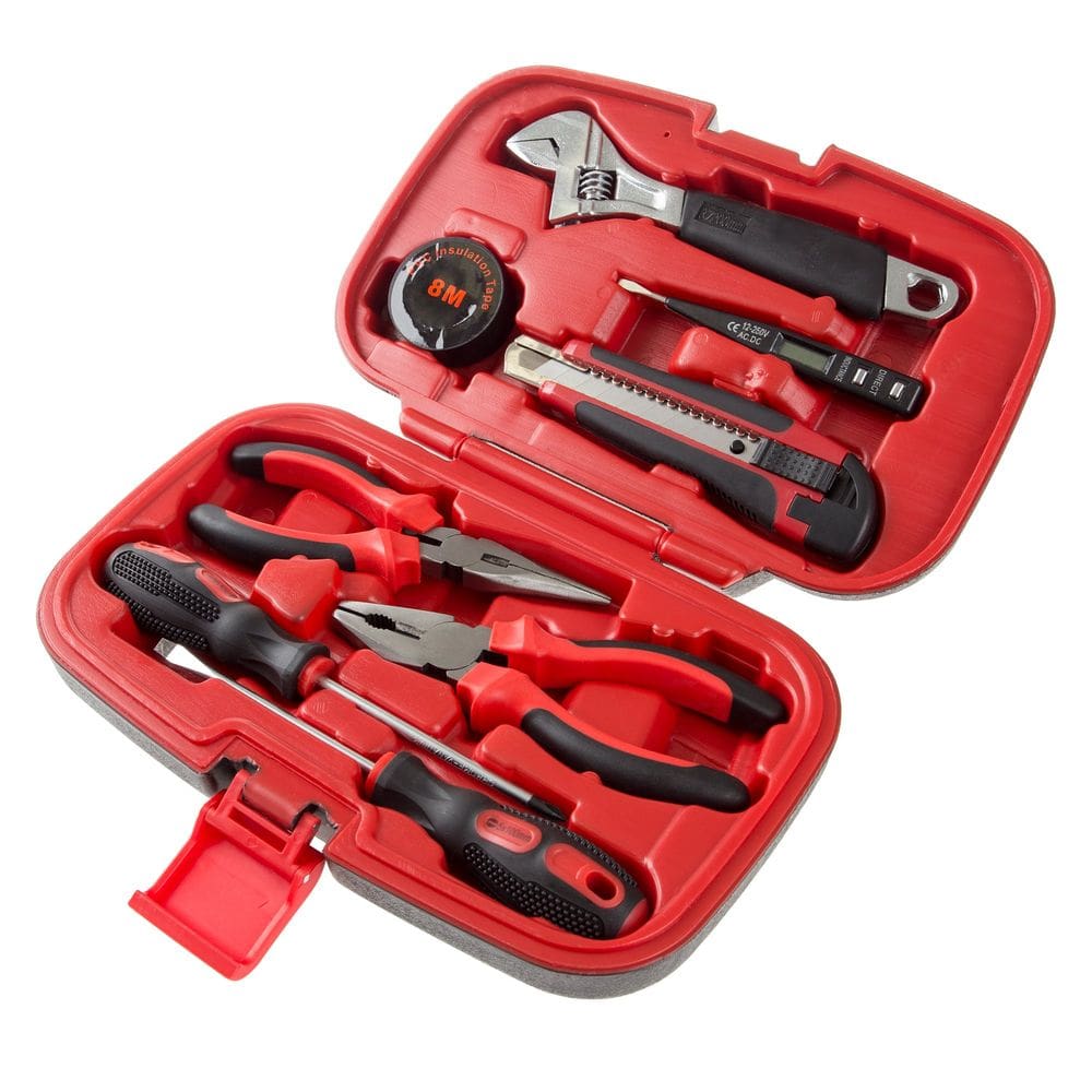 Conjunto de ferramentas Stalwart de 9 peças com chave ajustável, chave de fenda