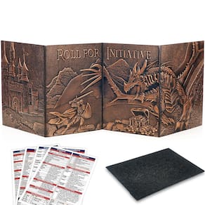 Tela DND DM Wunhunew de 4 painéis de couro sintético 36x30cm 3D