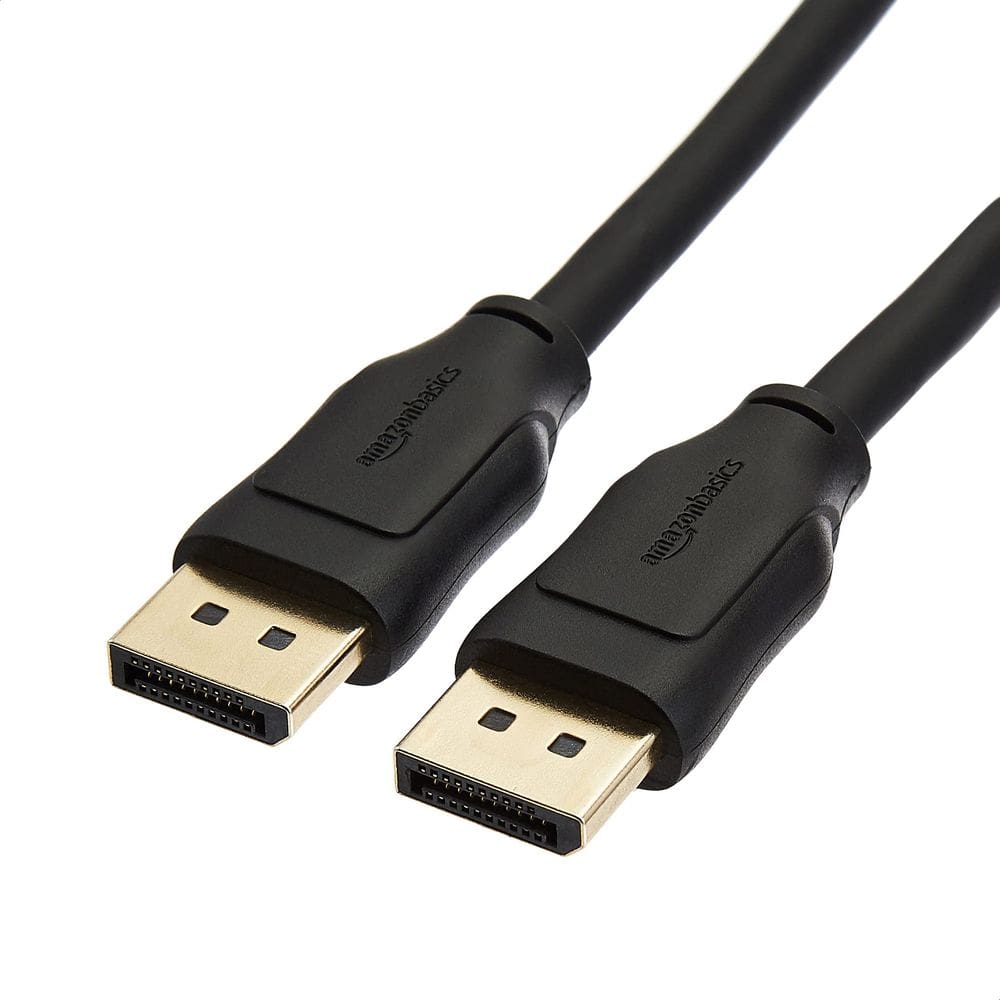 Cabo DisplayPort Amazon Basics 8K @60Hz 6 pés preto