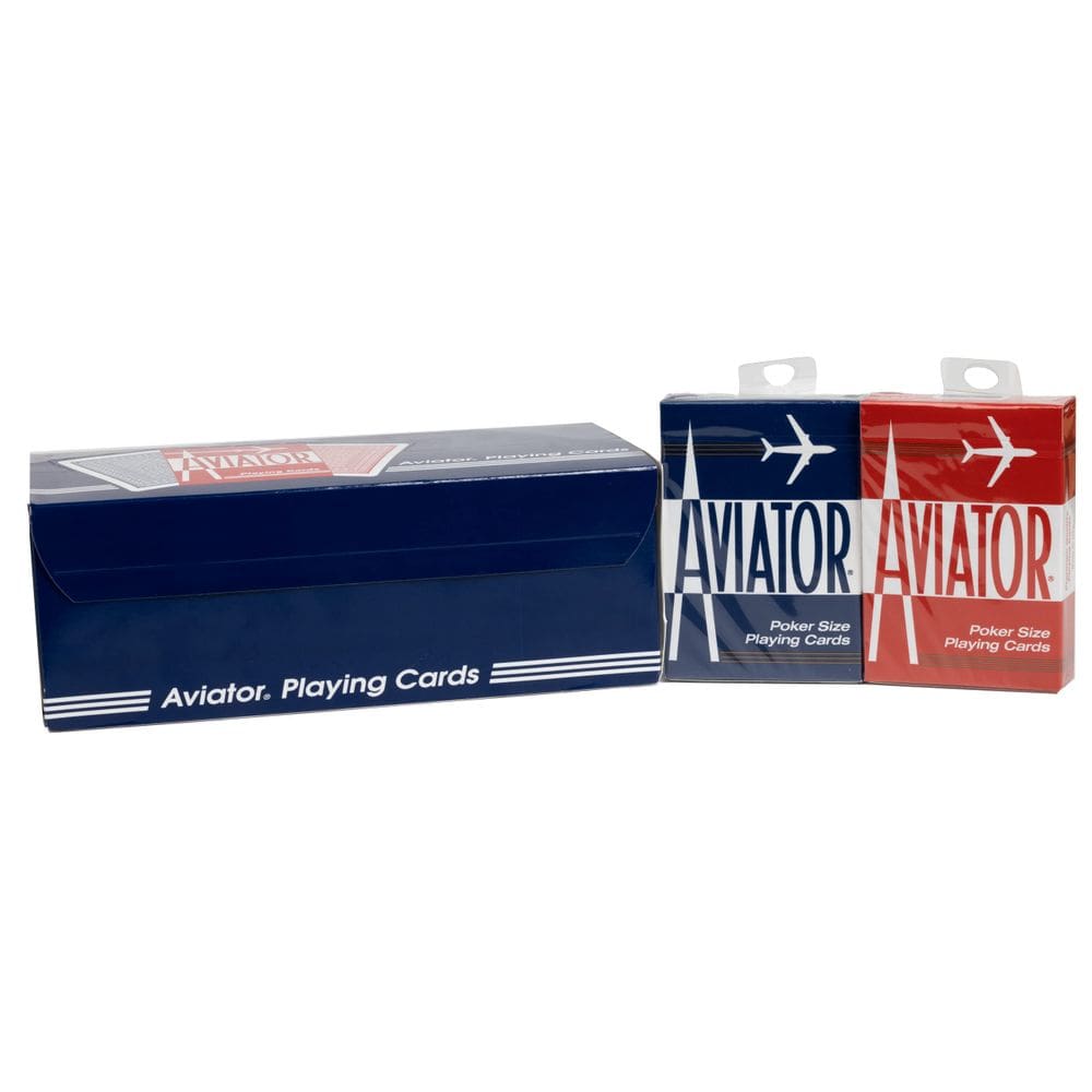 Cartões de baralho Aviator Standard Index 12 Pack Red