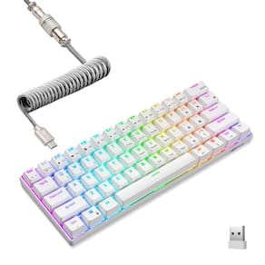 Teclado mecânico RK ROYAL KLUDGE RK61 60% RGB Red Switch