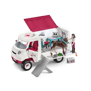 Conjunto de jogos Schleich Horse Club Mobile Vet com potro hanoveriano