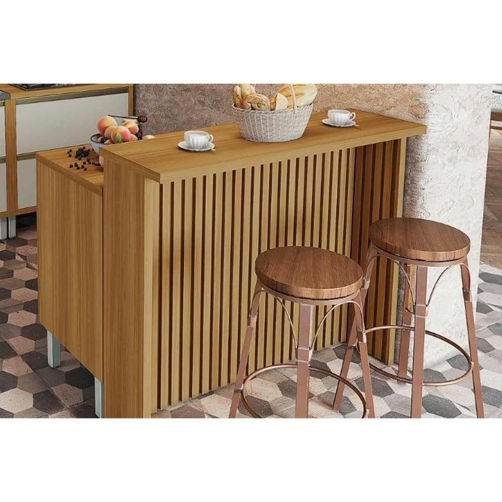 Módulo Cozinha Marquesa Com 1 Porta E 3 Gavetas 120cm Nature Verde