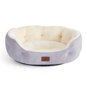Cama para animais de estimação, redonda, lavável para cães e gatos pequenos