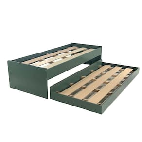 Cama Solteiro Bicama Com Cama Auxiliar 194x83 Cm20 Verde Dtall Verde Oliva