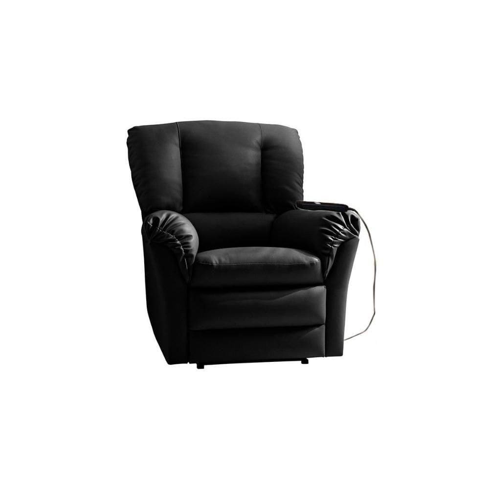 Poltrona Reclinável Motorizada P- Sala Da Vinci Malbec Zero Wall Giro E Balanço Courano Preto - Probel