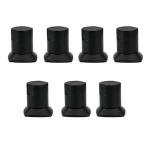 Kit 07 Und Acabamento De Registro Preto Encaixe Padrão Deca Docol 1.2 E 3.4 Docol