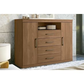Cômoda Casal Master C- 2 Portas E 4 Gavetas Jatobá - Santos Andirá