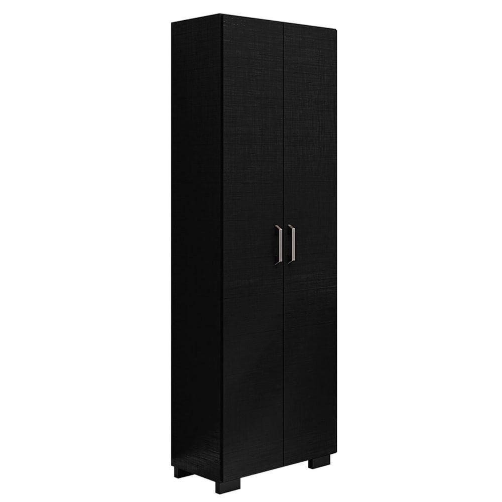 Livreiro 5 Prateleiras C- Portas Grandes Office Preto