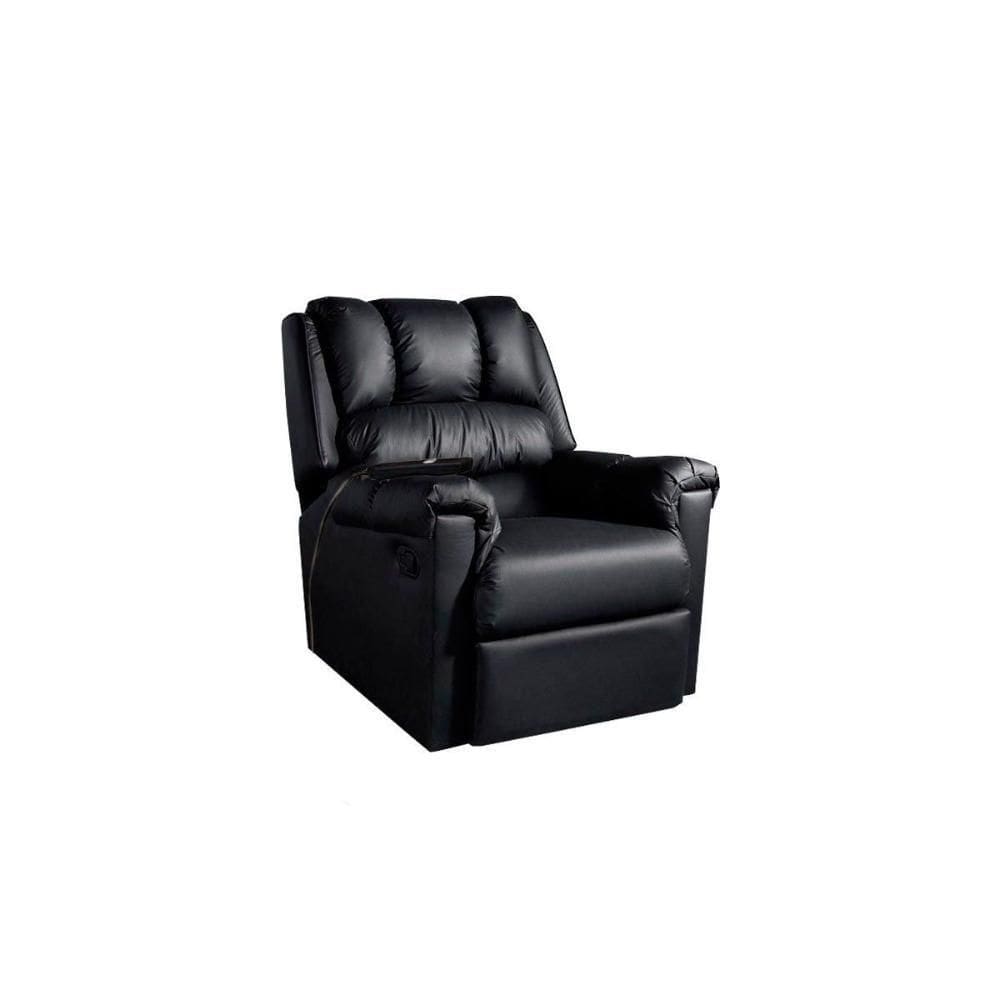 Poltrona Reclinável Motorizada P- Sala Vermont Classic Zero Wall Courano Preto - Probel