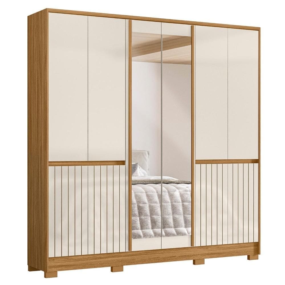 Guarda Roupa Casal Alasca 10 Portas com Espelho - Moval