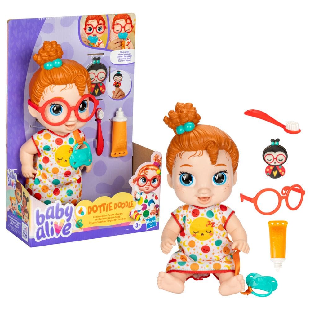 Baby Alive Pequenos Sonhos Dottie Doodle , Cabelos Ruivos
