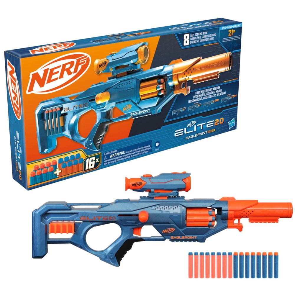 Lançador Nerf Elite 2.0 Eaglepoint Rd-8 -com 16 dardos
