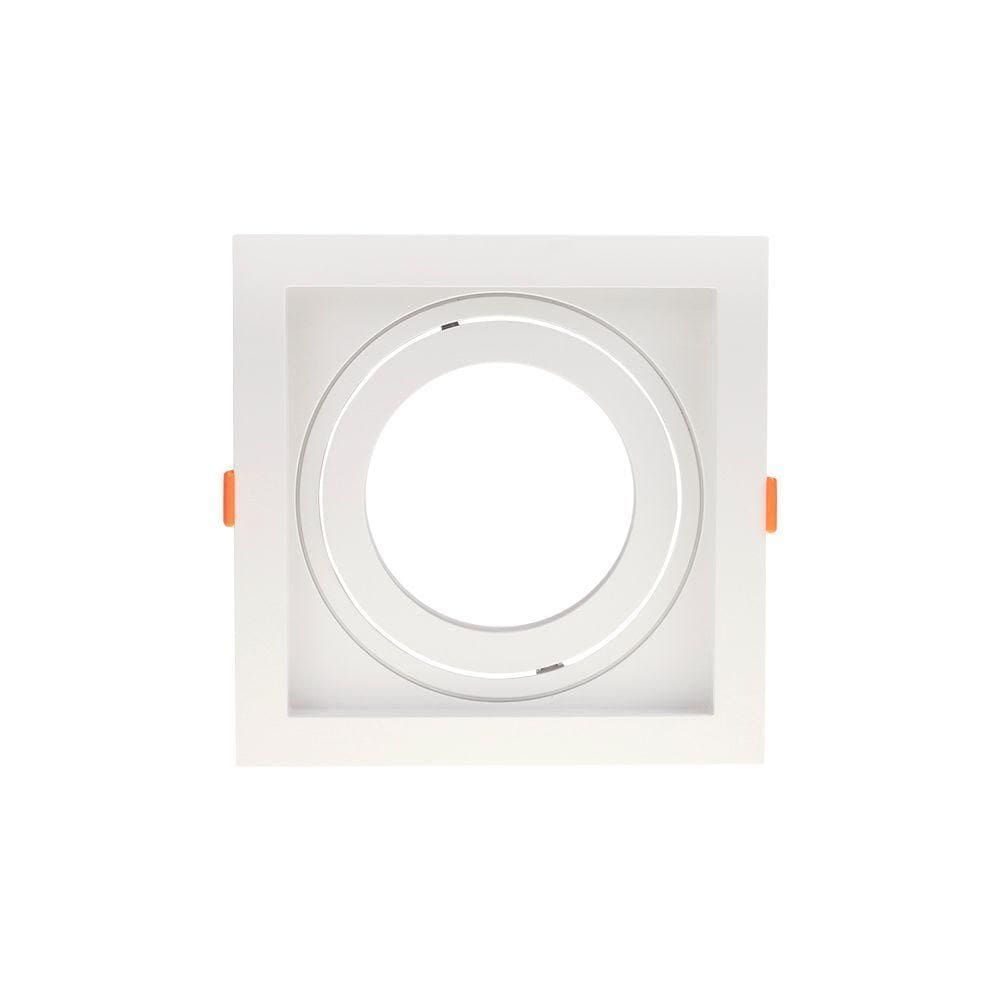 Spot De Embutir Recuado Blumenau Clean Para Lâmpada Par 30 E27 Quadrado Bivolt Branco