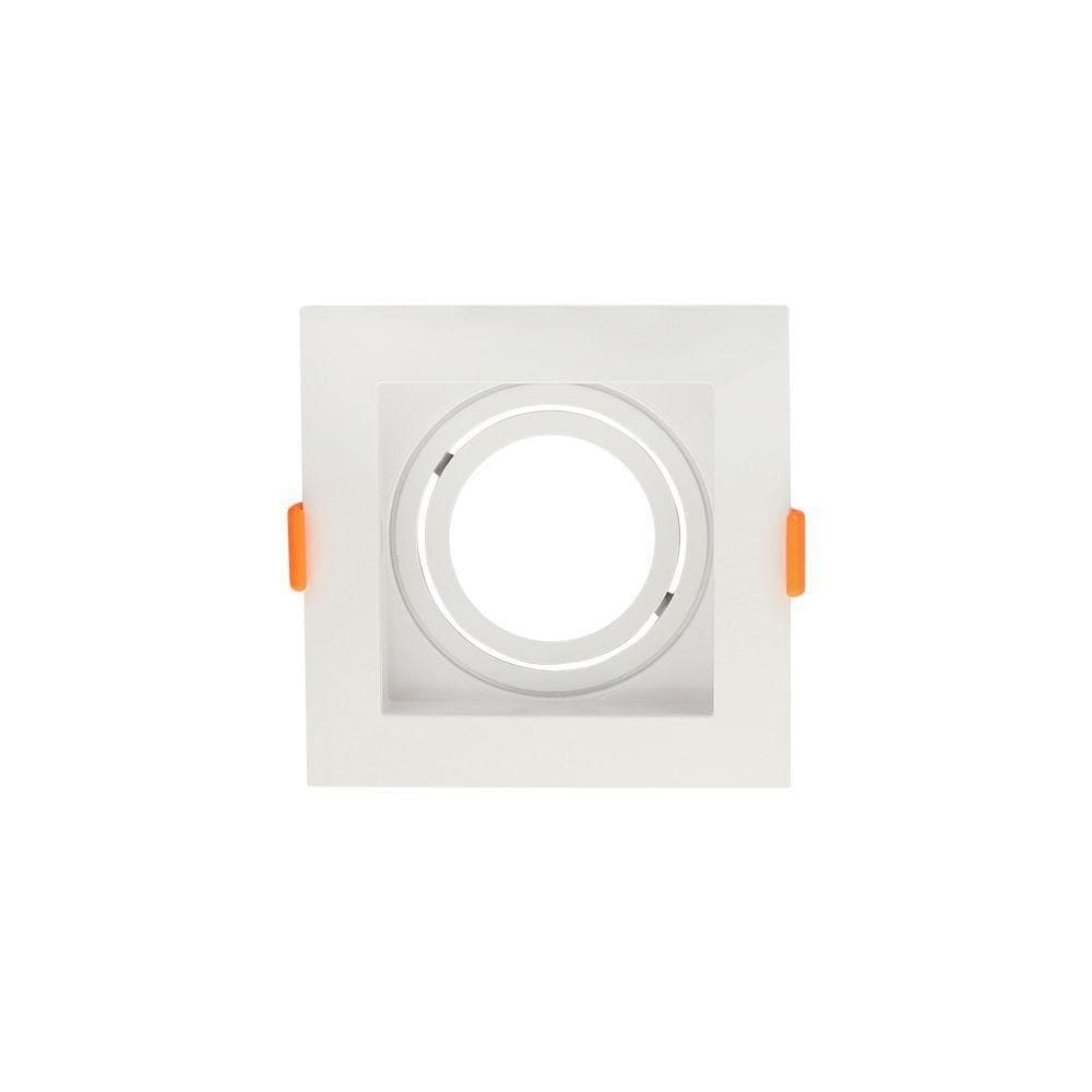 Spot De Embutir Recuado Blumenau Clean Para Lâmpada Mr16 Gu10 Quadrado Bivolt Branco