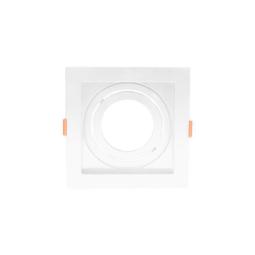 Spot De Embutir Recuado Blumenau Clean Para Lâmpada Par 20 E27 Quadrado Bivolt Branco