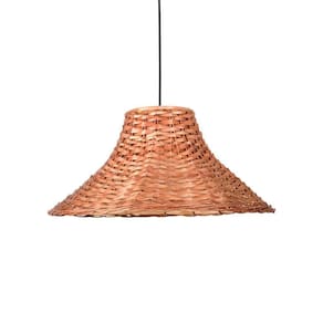 Lustre Pendente Blumenau Bali Chapéu Vime E27 Bivolt Preto