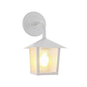 Arandela Blumenau Colonial Nina Quadrada Vidro Pontilhado E27 Bivolt Branco
