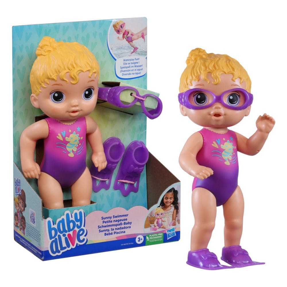 Baby Alive Sunny Swimmer, Boneca, Cabelos Loiros
