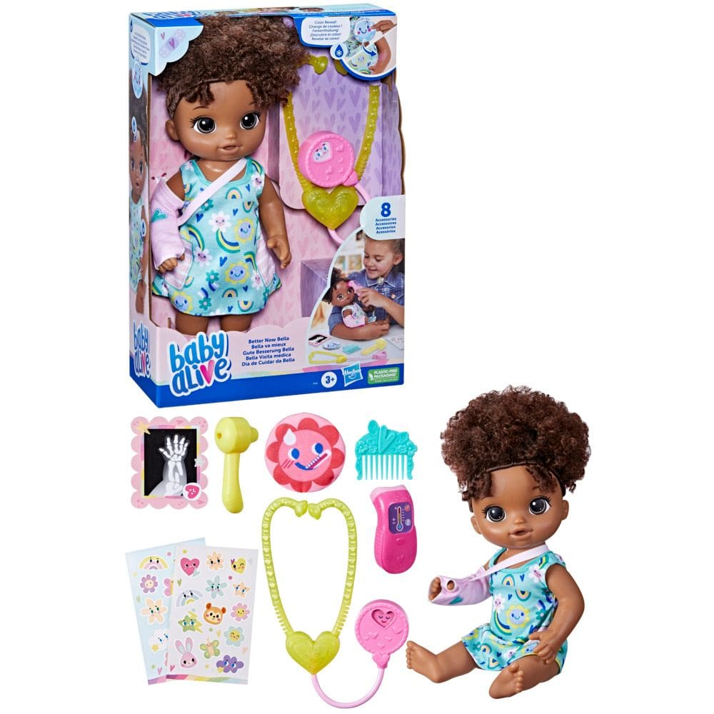 Boneca Baby Alive Dia De Cudar Da Bella, Cabelo Preto