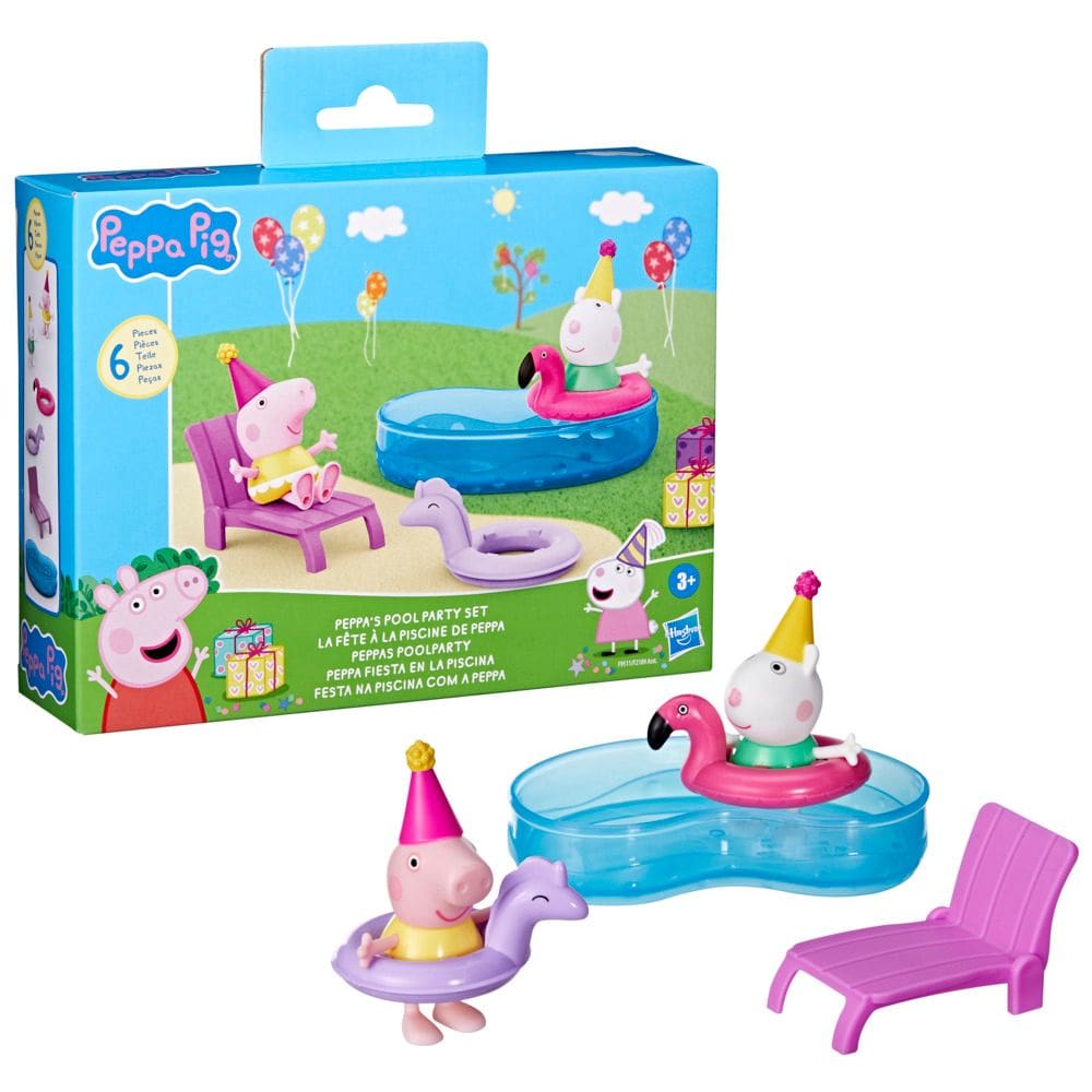 Peppa Pig Festa Na Piscina Conjunto Com 2 Figuras