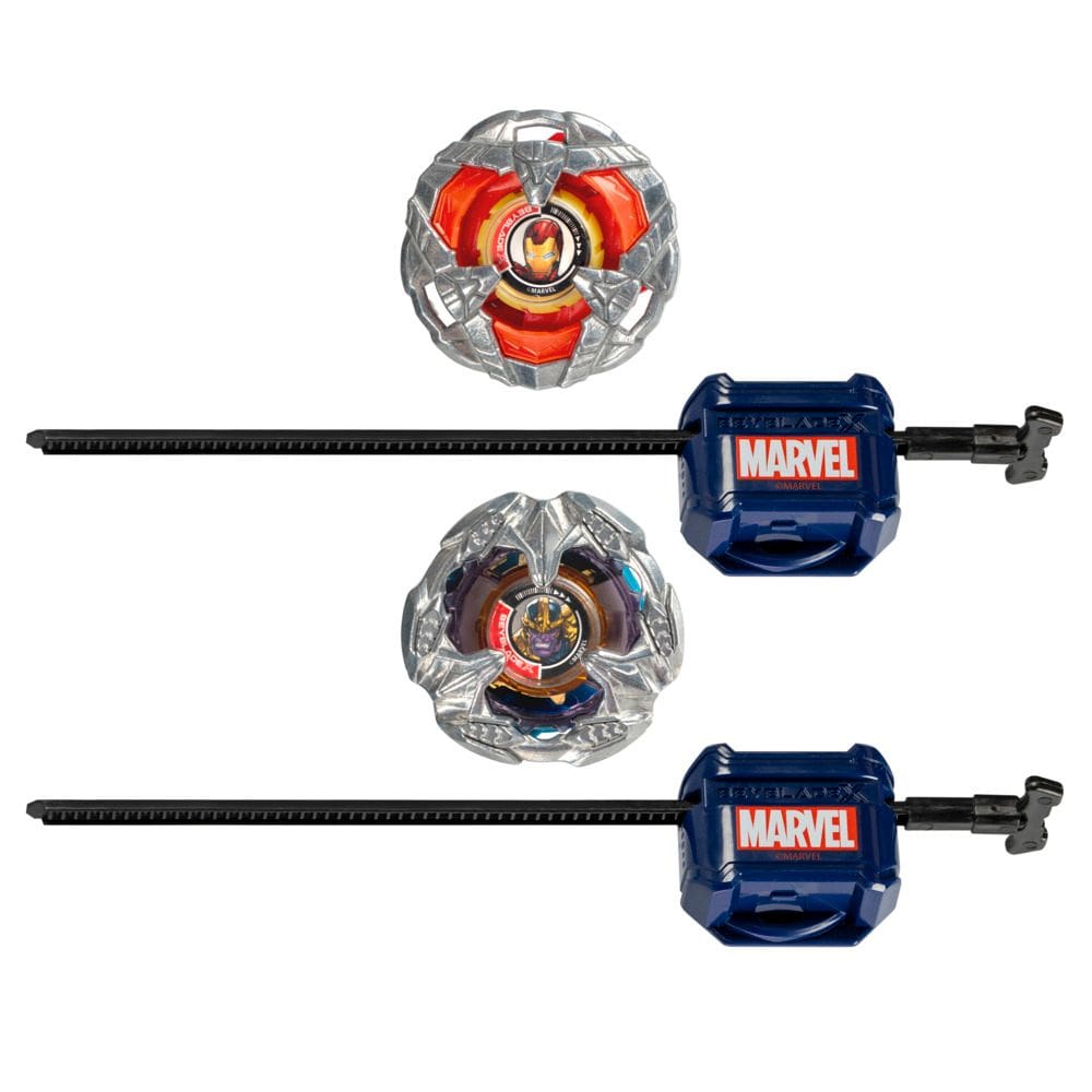 Beyblade X Marvel Iron Man 4-80B Vs. Thanos 4-60B