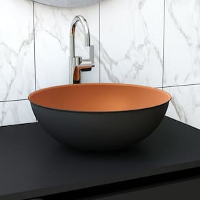 Cuba para Banheiro 335cm X 12cm em Alumínio Cobre/Preto
