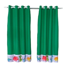 Cortina Dinossauro Verde Para Quarto Menino Baby 2,60X1,70M