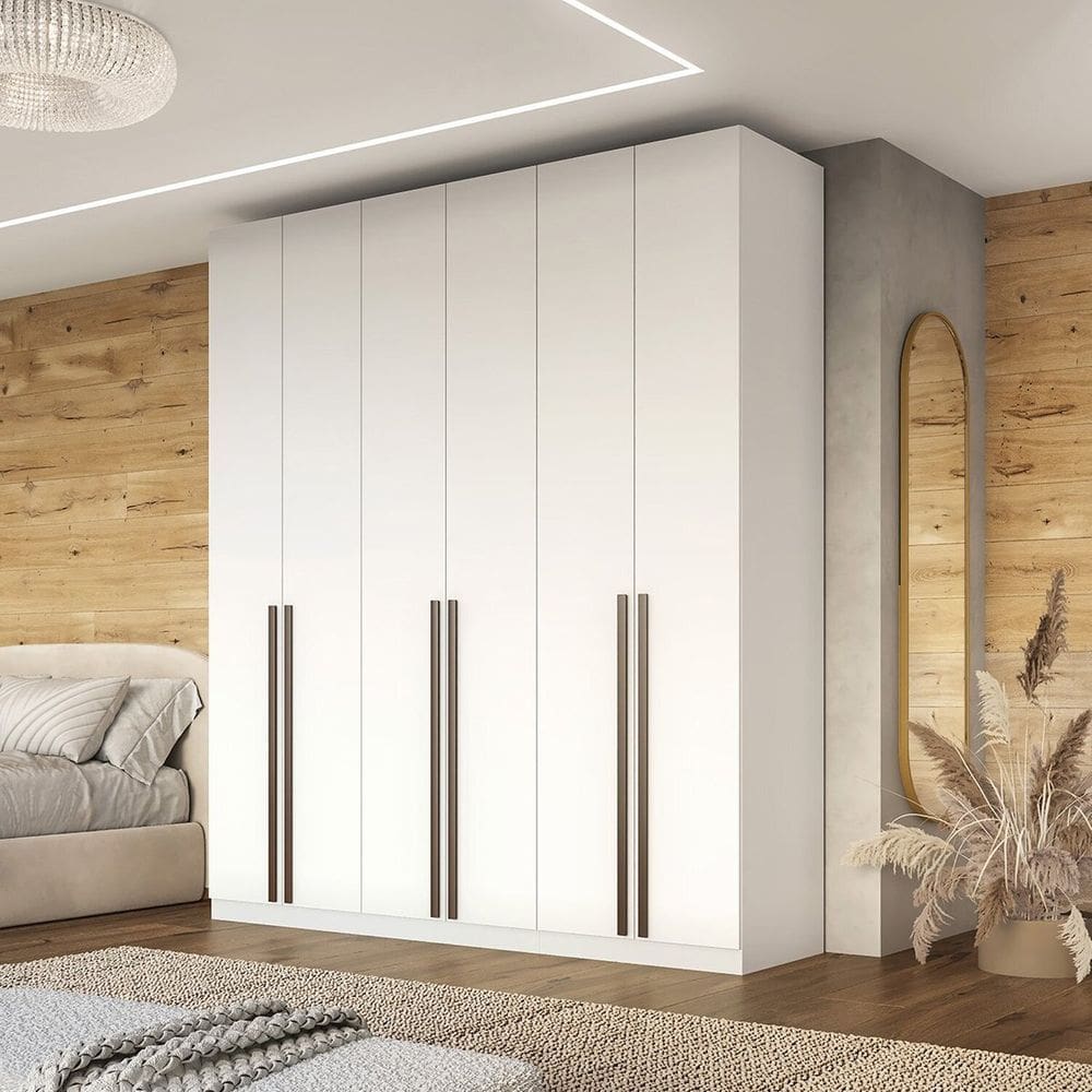Guarda Roupa Vicenzo 6 Portas 210x240x53cm Branco