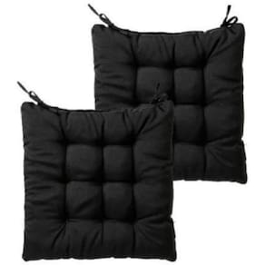 Kit 2 Almofadas Futton Assento Para Cadeira - Preto 40X40