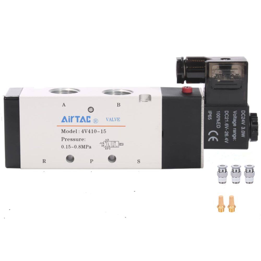 Válvula solenóide AirTac 4V410-15 pneumática 1/2PT 12V/24V/110V/220V