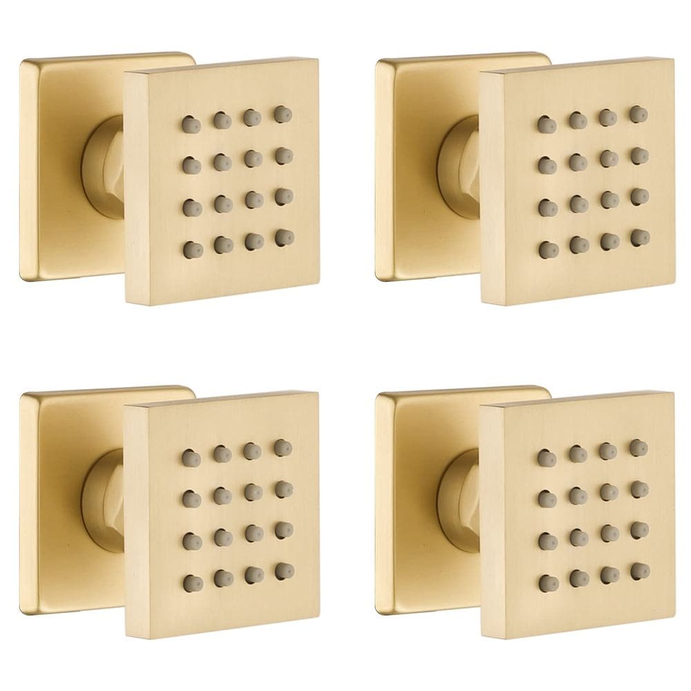Jatos de pulverização corporal de chuveiro HOMEDEC Brushed Gold, pacote com 4, 5 cm