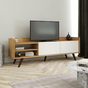 Rack Retrô para TV até 60 Polegadas 2 Gavetas com Pés RT3110 Movelbento