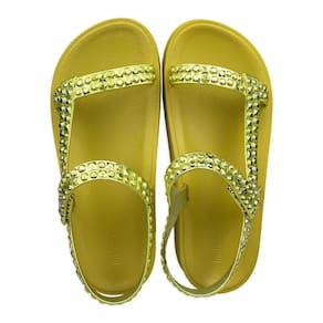 Sandália Melissa Feminina Slide Lust Tiras Melflex Cromado Verde