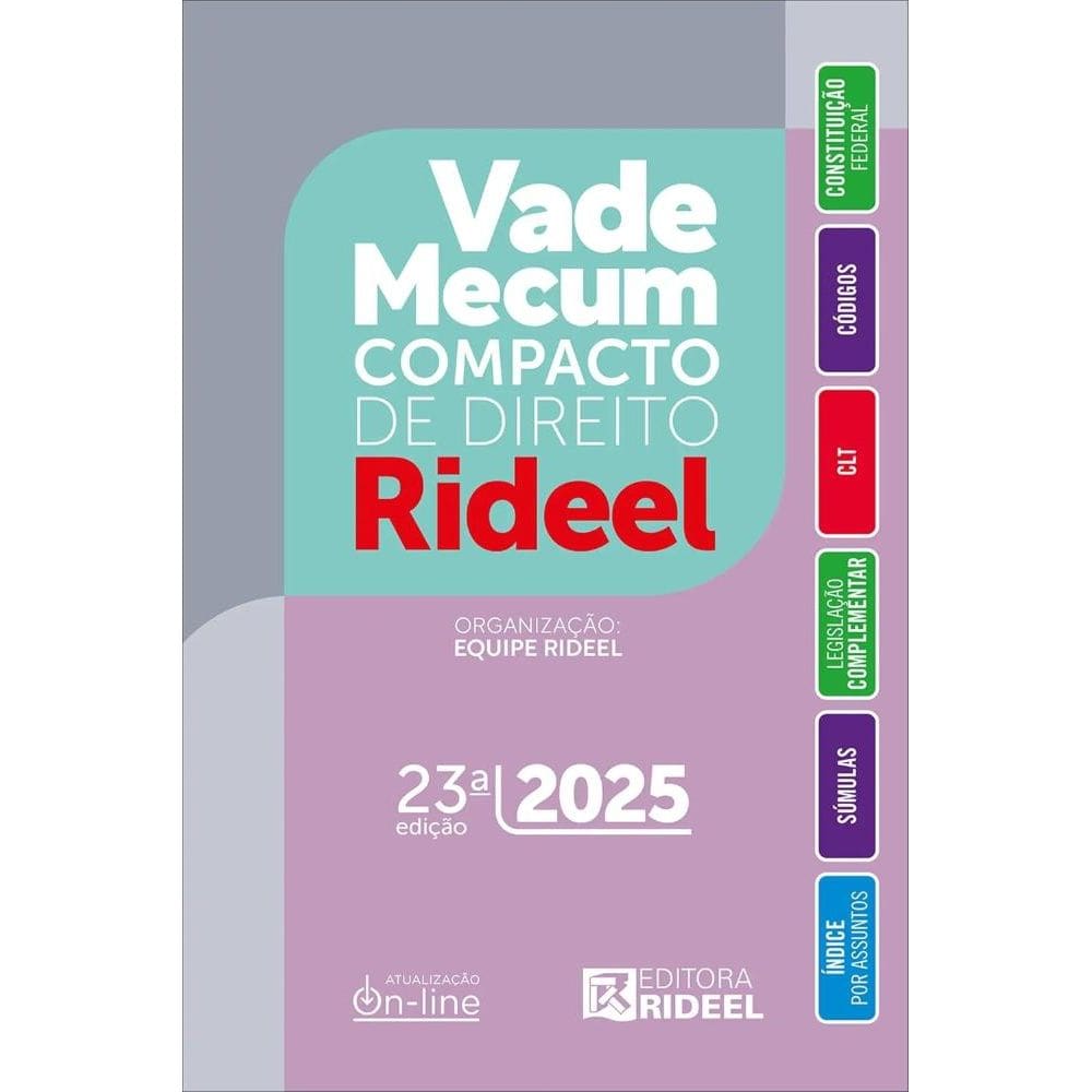 Vade Mecum Compacto de Direito Rideel 2025 - 1º Semestre - 23ª Edição