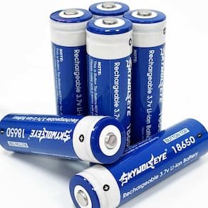 Baterias recarregáveis Tokeyla 18650 3,7 V 4000 mAh, pacote com 6
