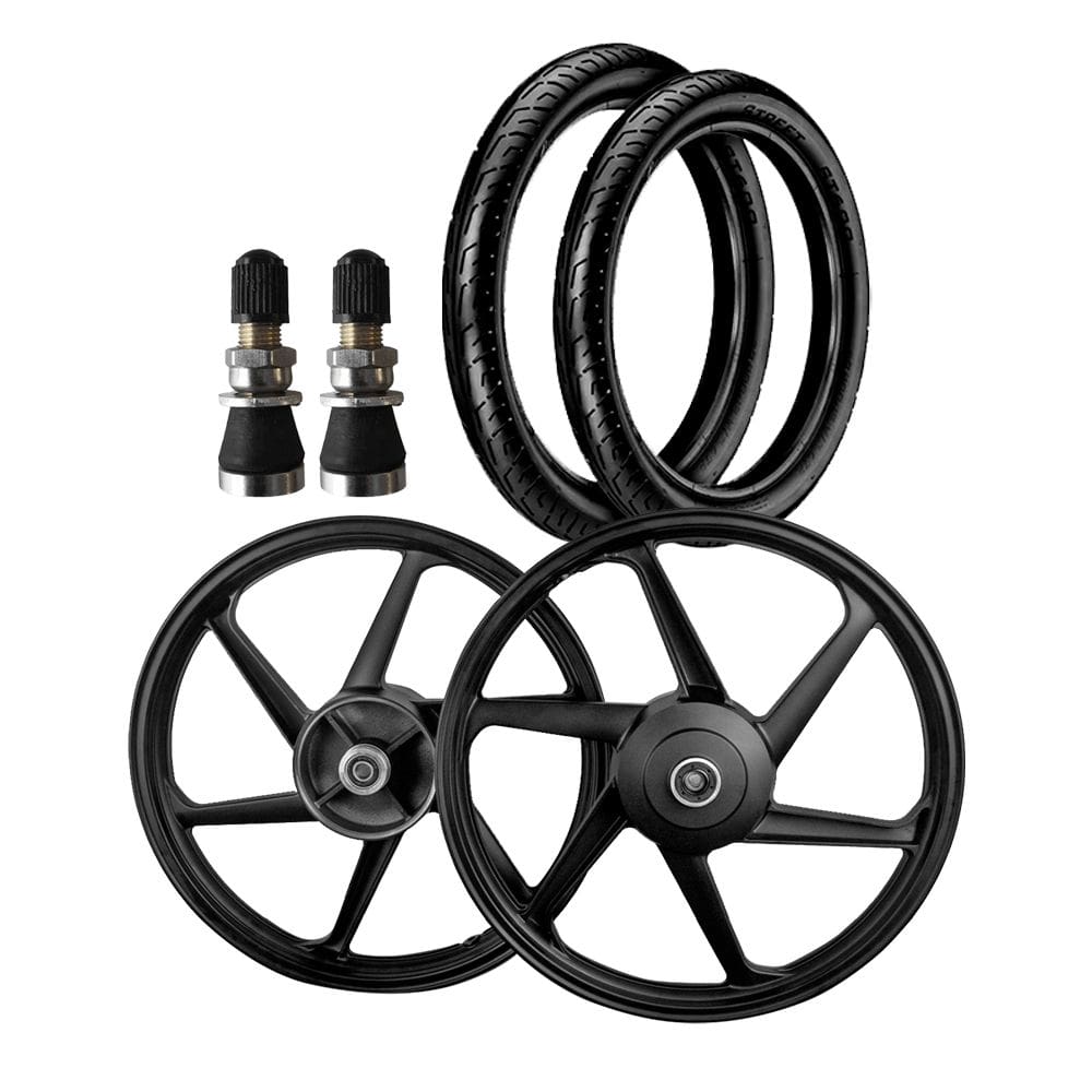 Par Roda 6 Pontas Titan Fan 150 Tambor + Par Pneu Vipal ST600 90/90-18 80/100-18 + Bicos