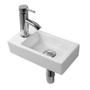 Lavatório suspenso na parede XIFIRY Small Loakroom Ceramic White