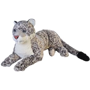 Bicho de pelúcia Wild Republic Jumbo Snow Leopard 76 cm para crianças